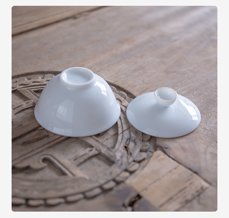 Public remit sweet white porcelain craft tureen single kung fu tea set jingdezhen ceramic cups small Japanese tea bowl