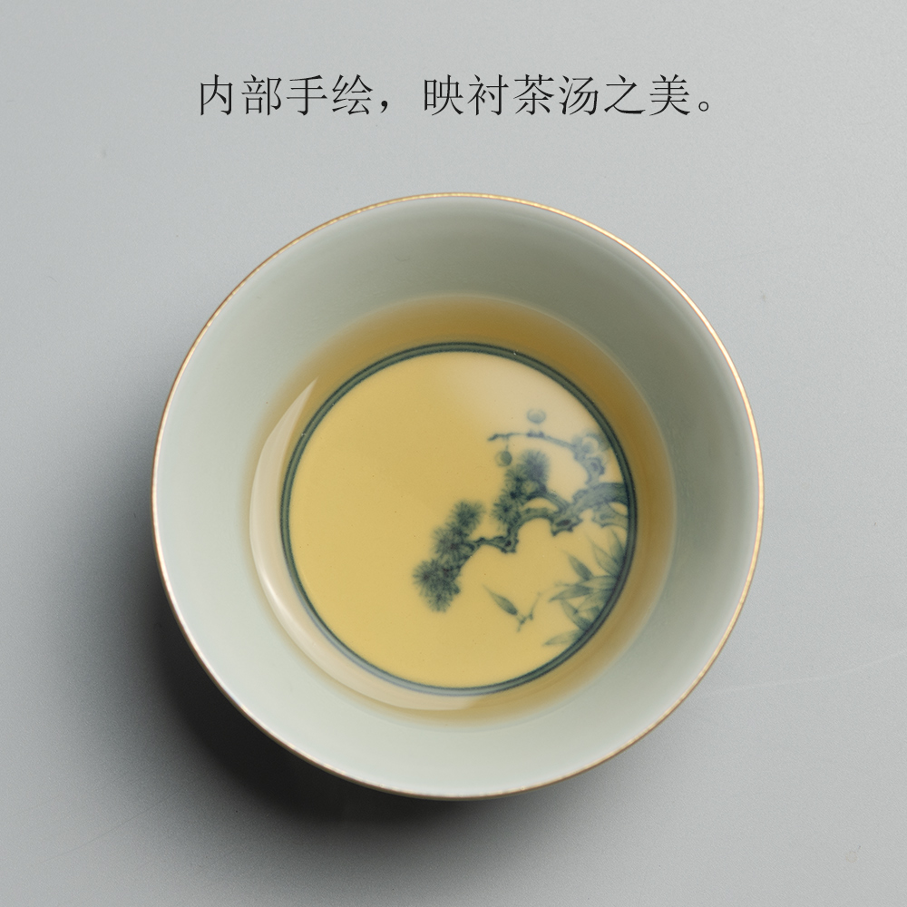 Jingdezhen blue and white porcelain hand draw archaize all hand single cup size master kung fu tea tea cups of ceramic tea set