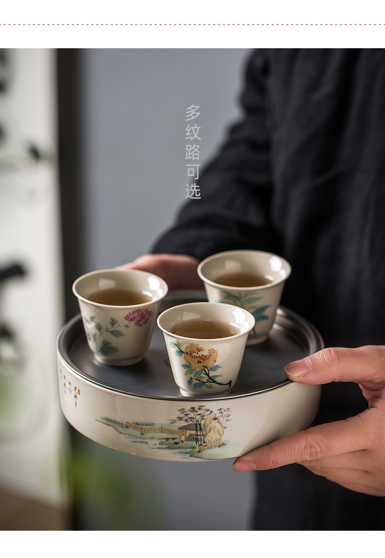 Jingdezhen ceramic kung fu tea chaoshan tea tea cup small master cup single CPU antique single lady