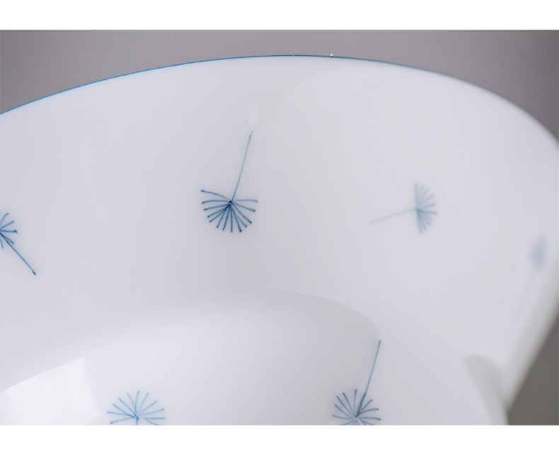 Public remit kung fu tea set tureen jingdezhen ceramic cups small household set of white porcelain hand draw a complete set of