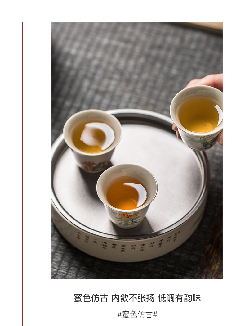 Jingdezhen ceramic kung fu tea chaoshan tea tea cup small master cup single CPU antique single lady