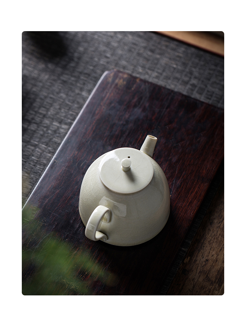 Wynn collect plant ash Japanese little teapot single pot of kongfu tea ware jingdezhen ceramic tea set pure manual