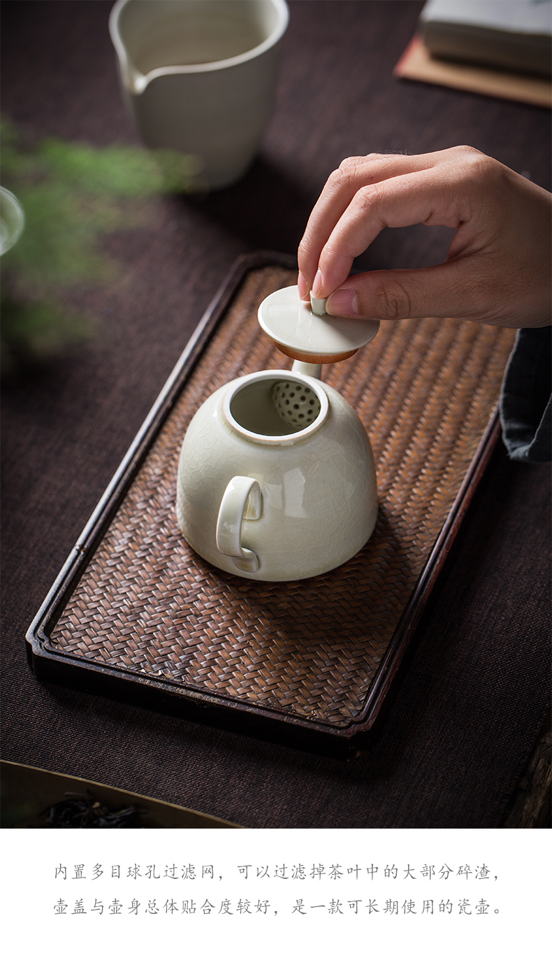 Wynn collect plant ash Japanese little teapot single pot of kongfu tea ware jingdezhen ceramic tea set pure manual