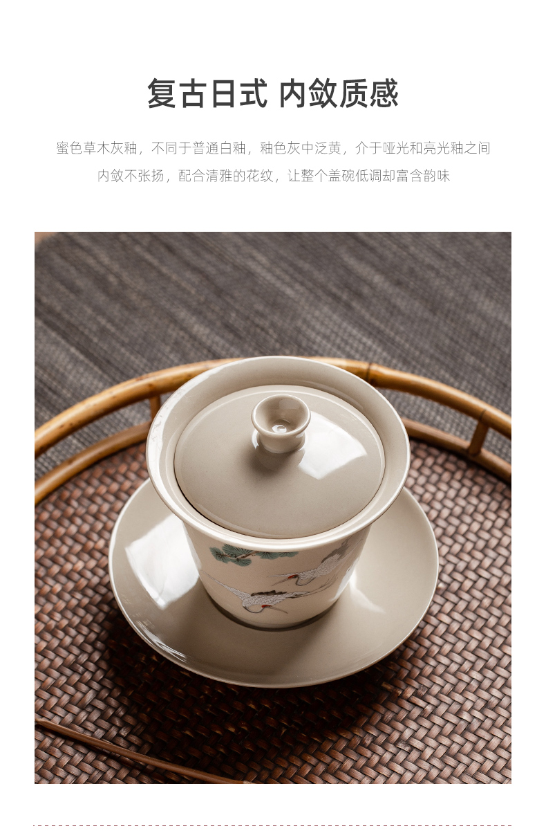 Public remit only three tureen horseshoe a single small tea cup bowl kung fu tea set three fort jingdezhen ceramics