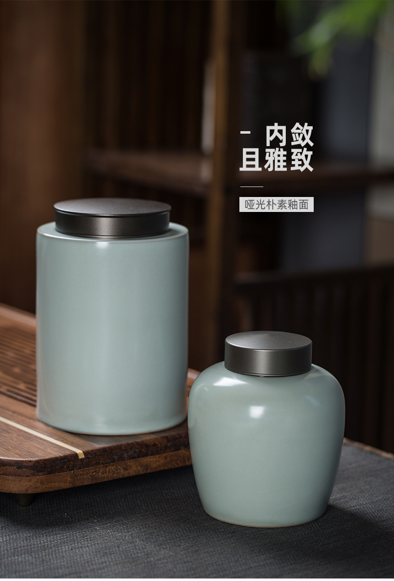 Your up pot containing small jingdezhen ceramic store tea caddy fixings seal household kung fu tea accessories