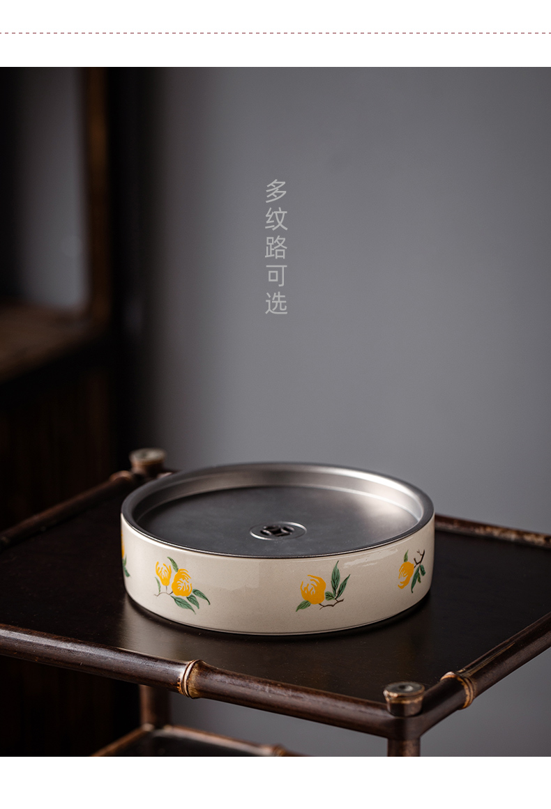 A pot of tea 12 old pot of water type bearing small dry A saucer plate jingdezhen ceramic tea mat tea light of key-2 luxury