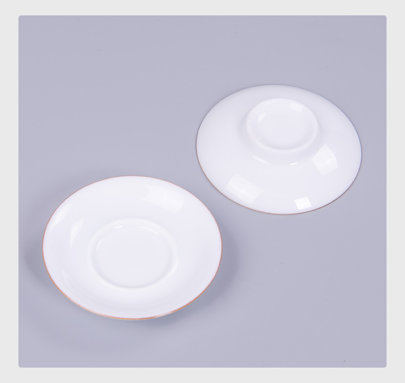 Single sweet white white porcelain teacup kung fu tea cup a cup of jingdezhen ceramic sample tea cup tea tea set fullness