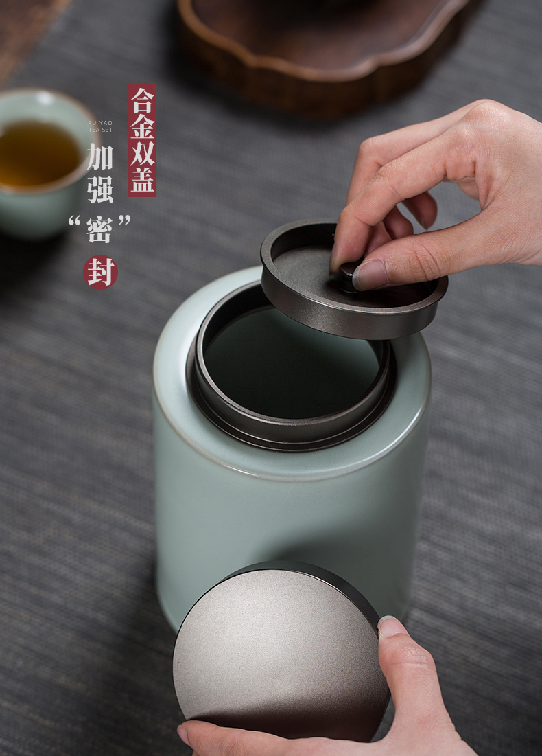 Your up pot containing small jingdezhen ceramic store tea caddy fixings seal household kung fu tea accessories