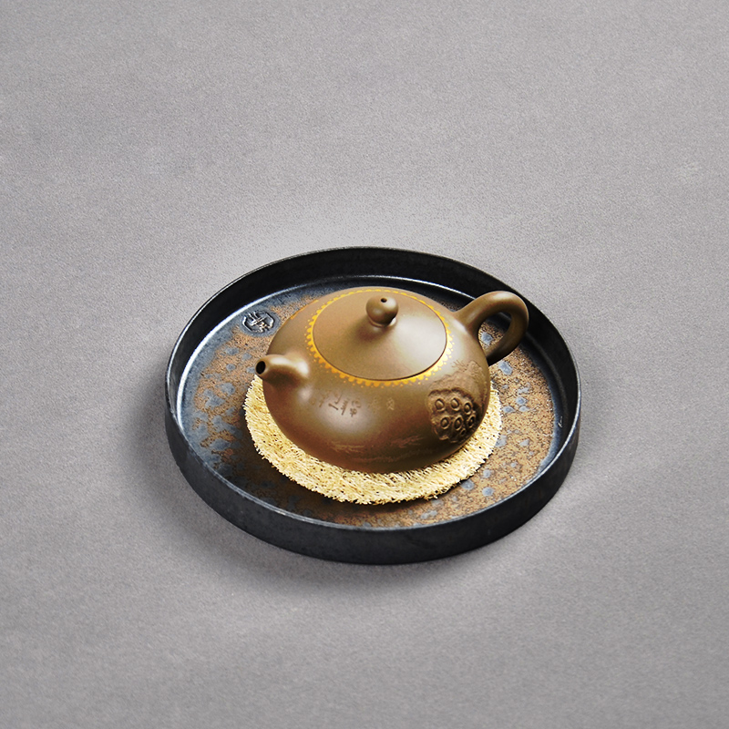 Public remit pot of bearing dry mercifully tea pot holder, pot pad adopt Japanese antique coarse pottery small round tea tray tea accessories