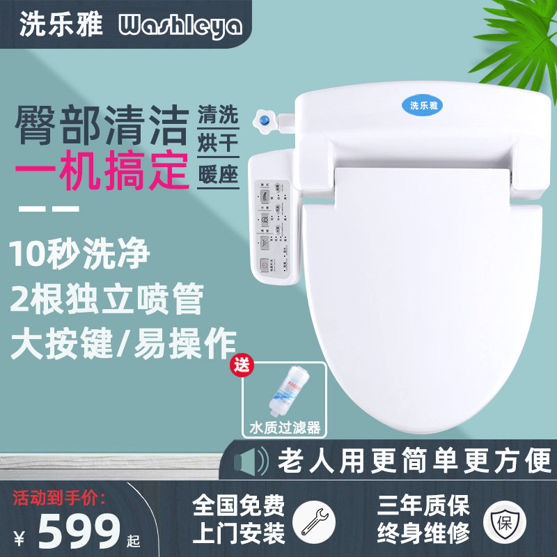 Wash Leja smart horse lid fully automatic home electric body cleaner heating flush drying and sitting poop cover plate universal