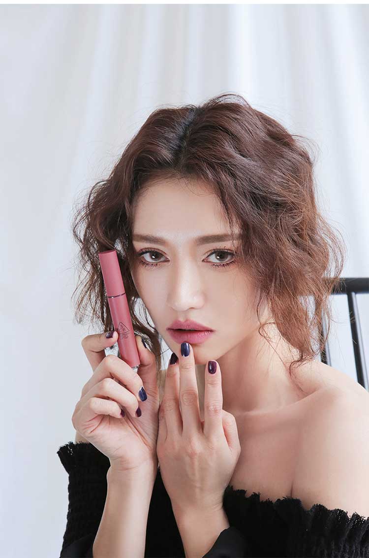 Son môi 3CE Hàn Quốc son môi ngay bây giờ phấn màu tím mờ mờ son bóng 2018 mới - Son bóng / Liquid Rouge 	son bóng môi	