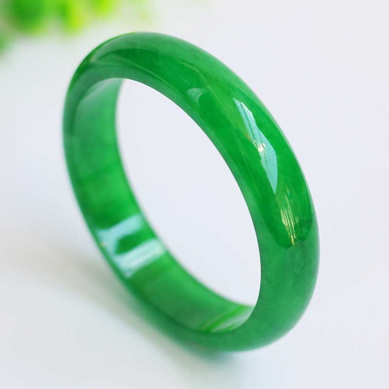 Jade Bracelet Emerald A Goods Dry Green Bracelet Myanmar Emerald Full Green Hands Emerald Narrow lady Jade Bracelet