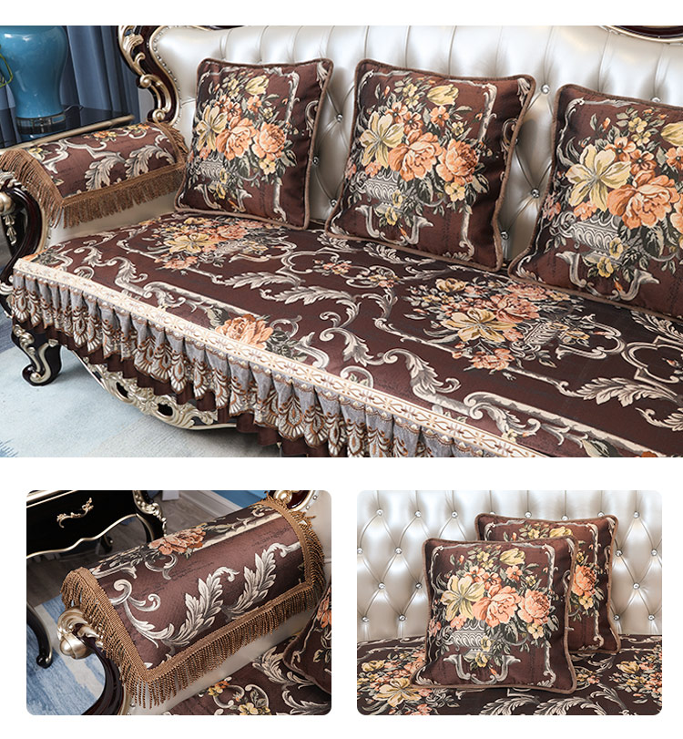 Sofa phong cách châu Âu đệm bốn mùa phổ sang trọng vải kết hợp đơn giản Mỹ cao cấp bọc da sofa tùy chỉnh - Ghế đệm / đệm Sofa đệm lót ghế