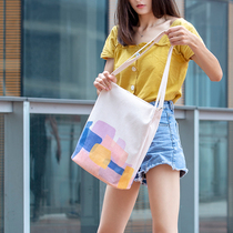 Cloth Bag Light Core Suede Single Shoulder Bucket Bag Art Casual Handbag Japan-Japan Original student Jane Joshua Bukit