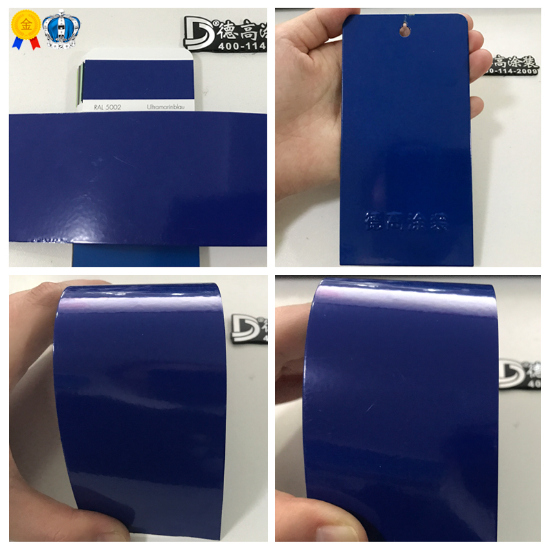 Degao Blue 5015 5017 High Asia flat light matte electrostatic powder coating Plastic powder thermosetting powder coating