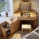 Solid Wood Corner Dressing Table, Drawer Cabinet, Integrated Bedroom Dressing Table, Bedside Triangular Small Apartment Corner Dressing Table