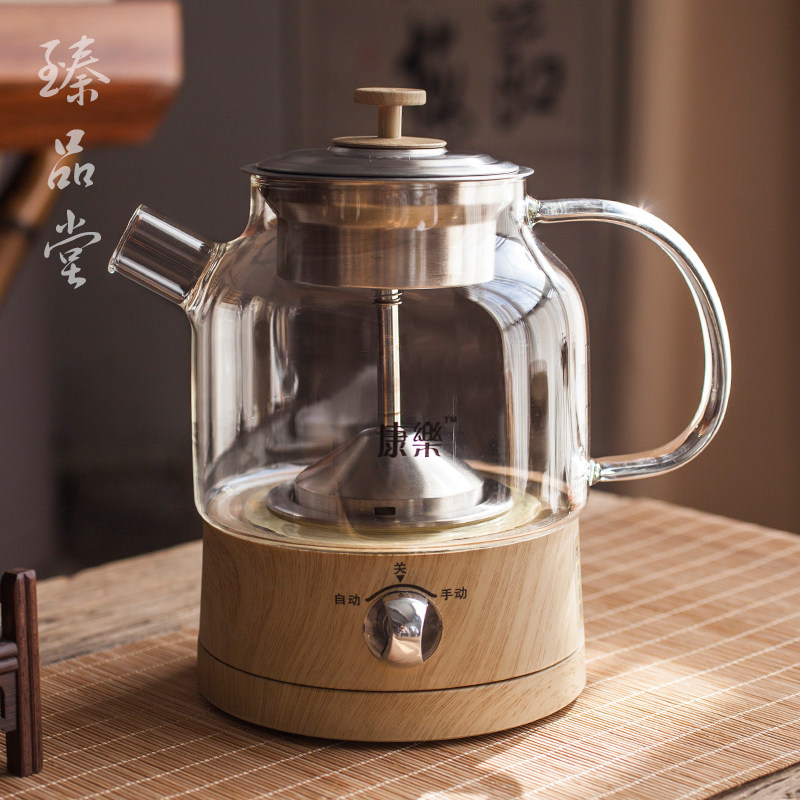 Automatic glass tea steamer health pot Pu'er black and white tea tea set boiling water boiling tea stove steam boiling teapot electrical appliances