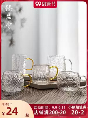 Handmade hammer Cup heat-resistant glass tea set high temperature resistant glass explosion-proof cold water cup cold cup large cup large Cup