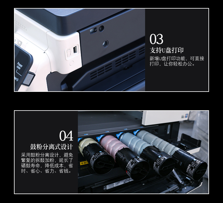 Máy photocopy Kemei 363 364 454 554 c654 754 e máy photocopy màu đen và trắng - Máy photocopy đa chức năng