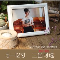 Simple narrow edge solid wood photo frame table hanging wall 5 6 7 8 10 12 inch A4 frame photo wall Nordic style