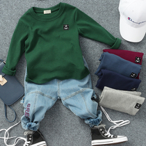 Spring Autumn Season New Children Thread Elastic Cotton Casual Long Sleeves T-shirt Baby Multicolored Undershirt Tide Child T-Shirt