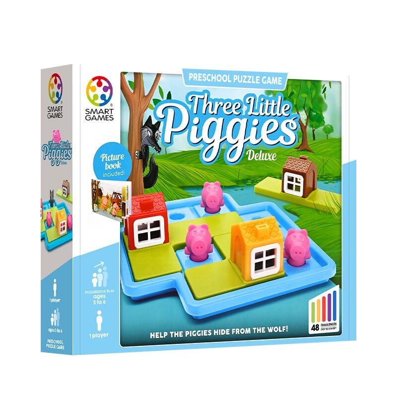Authentic Smartgames Three Little Pigs Popular Family Board Game Educational Toy for Home Use 3 Years+
