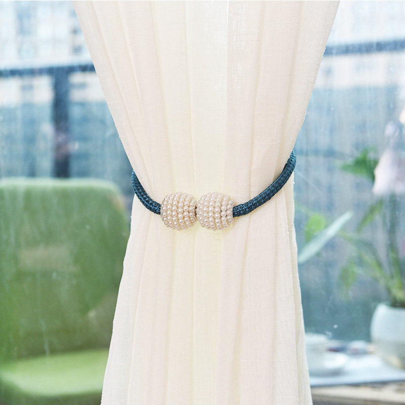 Punch-free magnetic strap curtain buckle all-match creative living room European-style curtain tie rope curtain decoration tie
