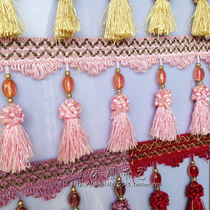 European-style curtain lace curtain accessories supplementary flower lace tassel ball crystal hanging strawberry factory direct sale