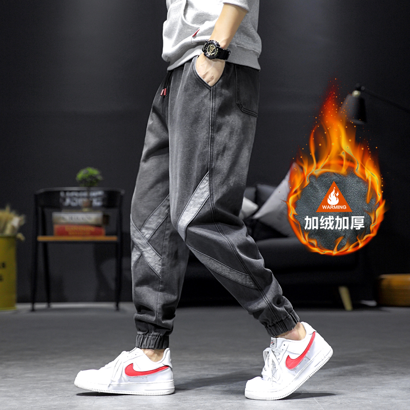 Fat Boy Days Ensemble Retro Denim Trousers Men Great Size Loose Bunches Pants Tide Cards Trendy 100 Hitch Pants Fall