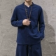 Phong cách Trung Quốc Hanfu nam thanh niên phù hợp với phong cách cổ xưa trang phục nam quốc gia cotton và lanh lỏng Trung Quốc trang phục nam