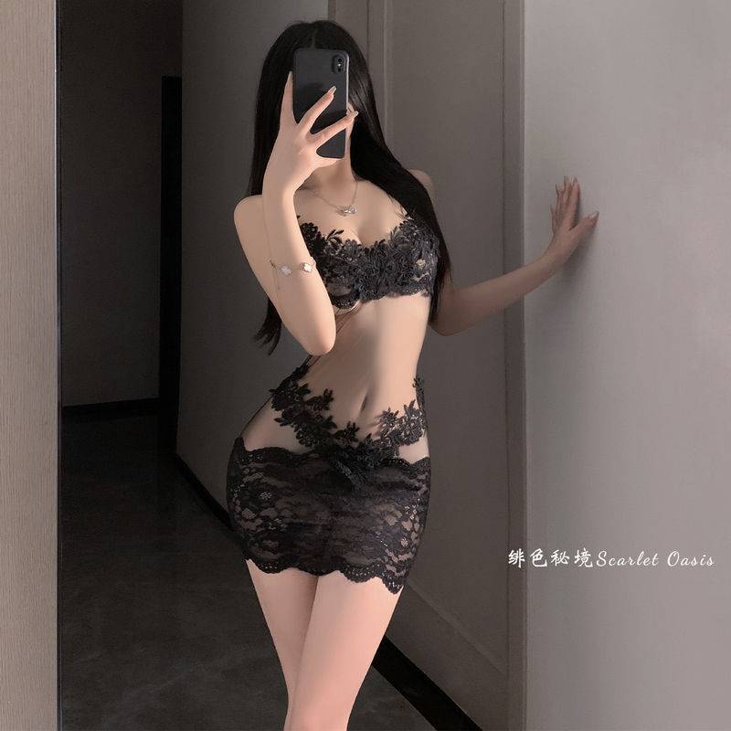 2025 New Sexy Lingerie Lace Nightdress Suspender Uniform Pure Desire Robe Plus Size Atmospheric Qqny 2025 New Sexy Lingerie Lace Nightdress Suspender Uniform Pure Desire Robe Plus Size Atmospheric Qqny