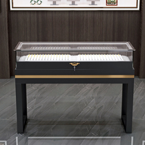 Jewelry display cabinet jade products commercial company display cabinet painted with light super bright tempered glass jewelry display cabinet