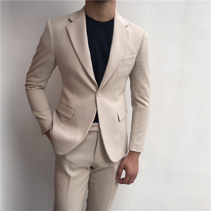 Ông Lu San tự chế phiên bản tiếng Hàn của bộ vest nam mỏng giản dị phù hợp hàng ngày quần nam