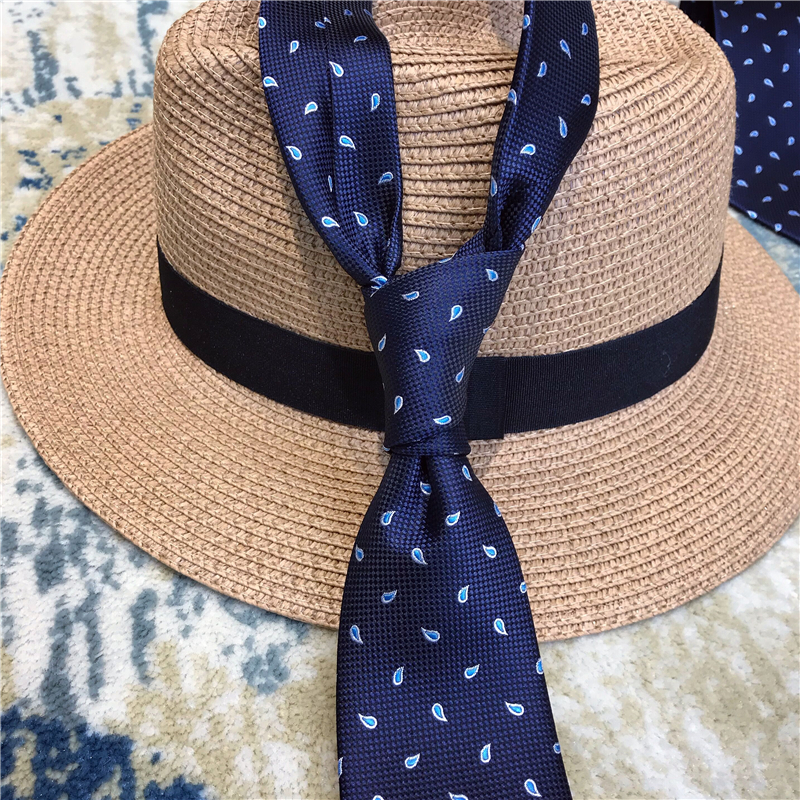 Mr. Lu San's self-made men's light luxury casual cashew embroidered tie banquet high-end all-match accessories trendy men