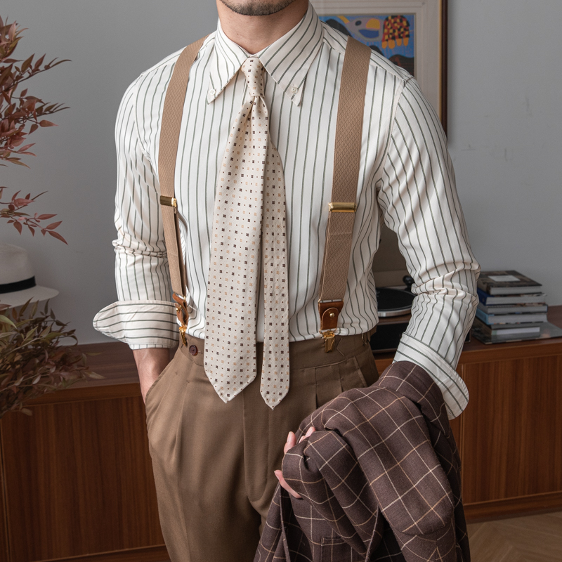 Mr. Lu San Men's Vintage Anti-Wrinkle Slim-Fit Long-Sleeve Shirt Korean Style Japanese Business Casual Commuter Shirt Top Mr. Lu San Men's Vintage Anti-Wrinkle Slim-Fit Long-Sleeve Shirt Korean Style Japanese Business Casual Commuter Shirt Top