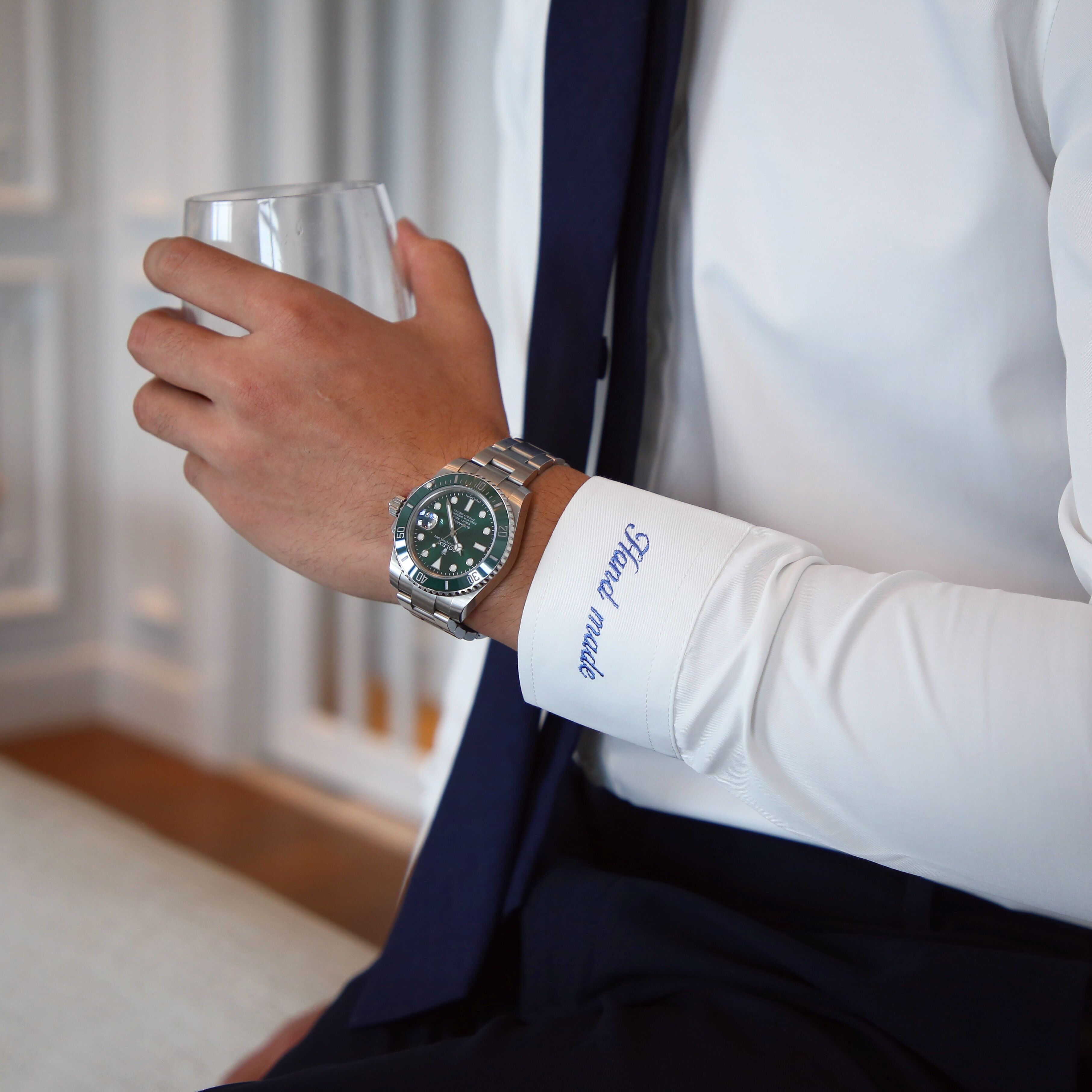 Mr. Lu San spring new Korean version men's clothing casual embroidery fashion white long-sleeved shirt youth shirt