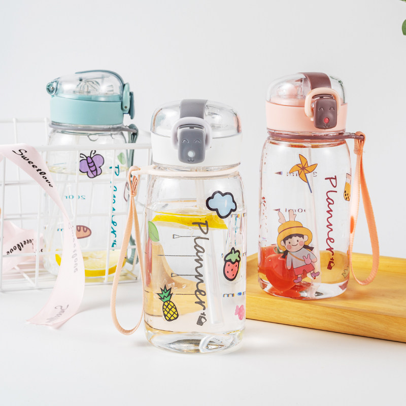 Baika Han Edition Red Water Cup Cup Adult cute girl simple fresh cup resistant high temperature fall