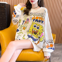 2021 Fall - fit pregnant women in the new Han edition fashion loose cartoon print in the jacket