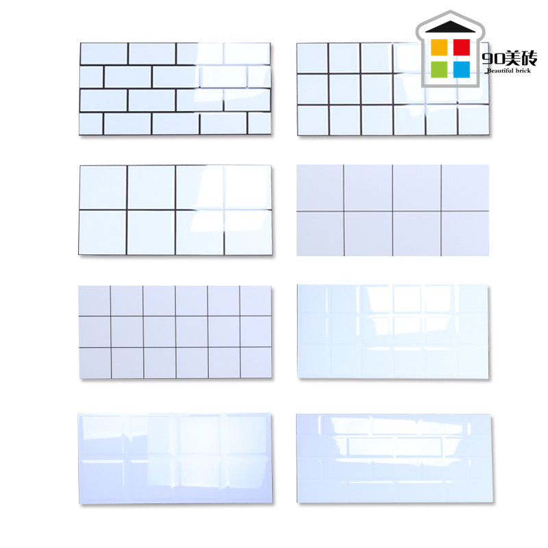 Nordic tile subway brick black and white lattice brick bread brick restaurant small white brick kitchen bathroom wall brick 300600