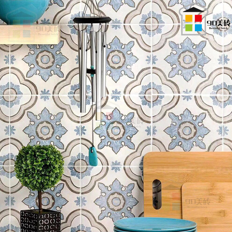 European retro-personality art tile antique floral tile tile tile tile parlour dining room kitchen and guard balcony wall tile floor tile