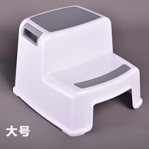 Plastic children handwashing stool pedalling children pedaling solid wood thickened ladders ladder double non-slip domestic cushion feet