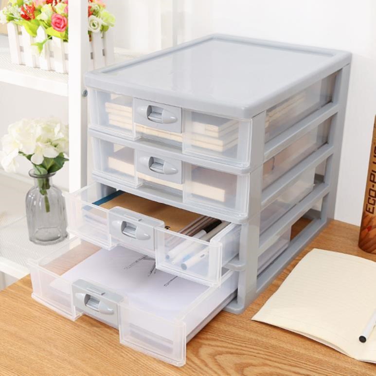 Desktop finishing office files containing cabinets plastic small drawer type collection box break-up Japanese box 3 layer a4