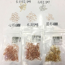 Beauty Nail Drilling Rivet Hollowed-out Metal Ring Dimeme Decor Super Bright Metal Ornament Flat Base Phototherapy Nail Bright Drill