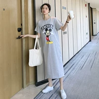010#four -color Mickey skirt gray