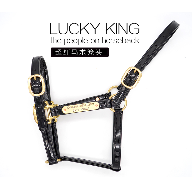 Century Jiurui equestrian products Horse bridle cage cover Bright horse bridle adjustable horse faucet Patent leather traction