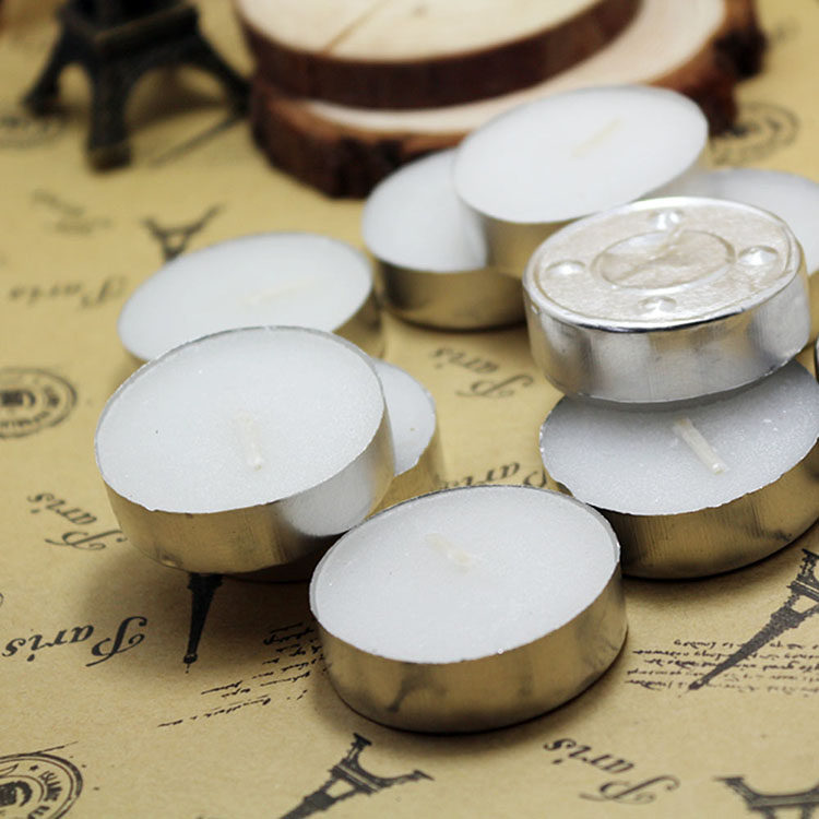 Paint supplies Heating round candle aromatic white wax stamp accessories special wax aluminum shell small candle white