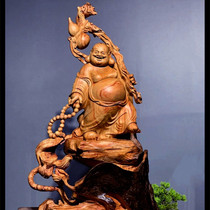 Taihang cliff bamboo aged materials with the shape of the root carving wood carving living room crafts ornaments Maitreya Buddha statue Guanyin God of Wealth Great Sage