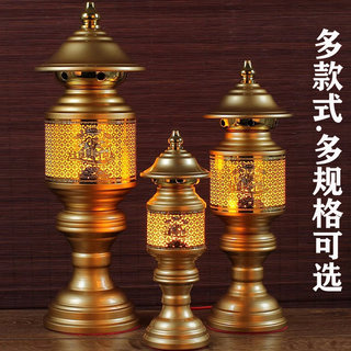 Led god of wealth lucky buddha hall guan gong worships buddha lamp