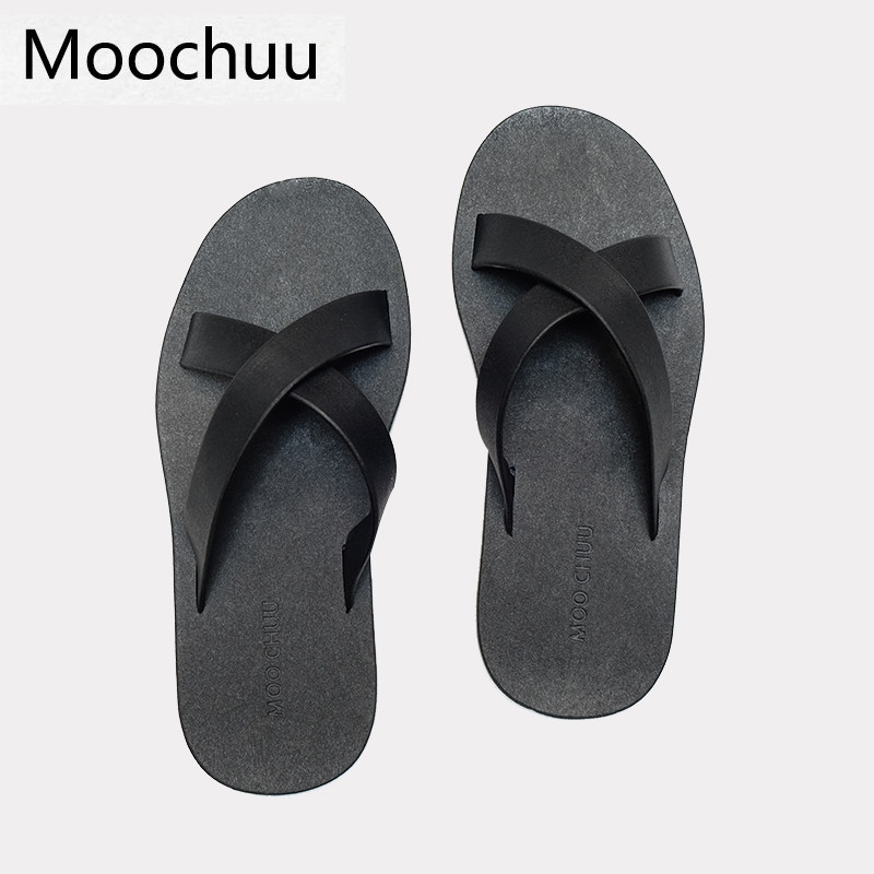 MOOCHUU Thailand imported rubber slippers women's non-slip wear-resistant summer outdoor wear travel vacation beach shoes flat