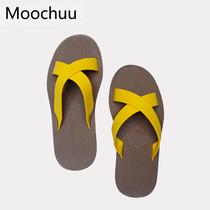MOOCHUU Thai beach shoes slippers female summer pregnant women bathroom anti-slip rubber wear-resistant outside wear travel vacation